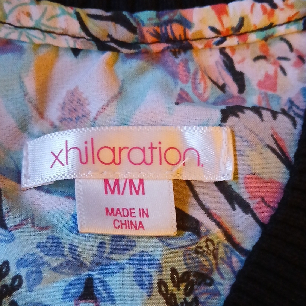 Colorful Zip Up Bomber Style Jacket Size M - Picture 6 of 7